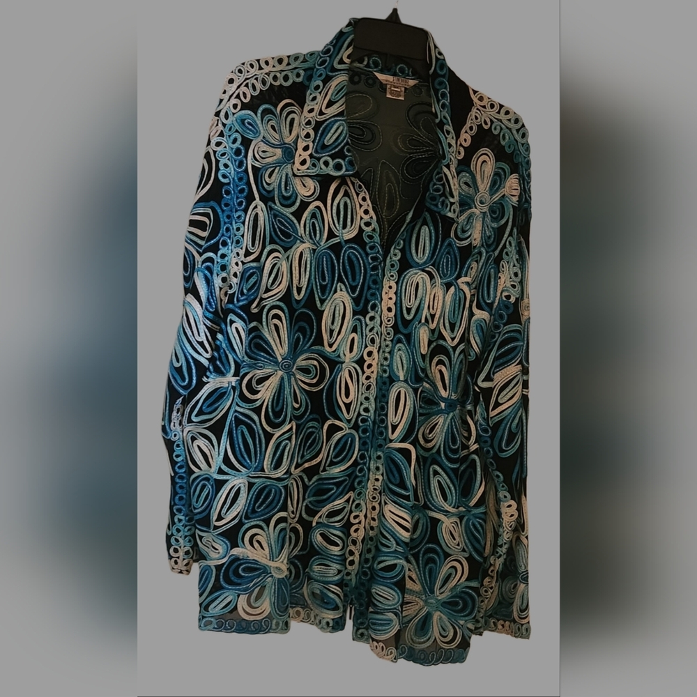 Floral Blue Button Down Shirt